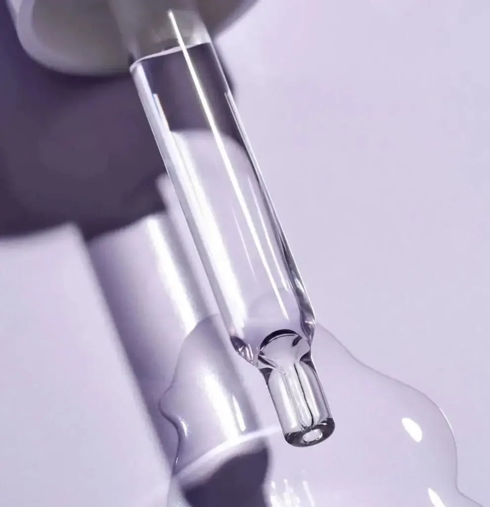 Best bakuchiol serum dropper bottle lavender background natural anti-aging skincare retinol alternative botanical formulation clinical strength serum drops