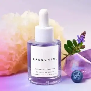 Best bakuchiol serum natural retinol alternative anti-aging face serum pregnancy safe skincare botanical ingredients lavender flowers sensitive skin