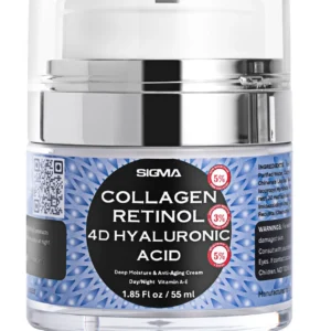 Premium Anti-Aging Face Cream – 55ml | 4D Hyaluronic Acid & Retinol Moisturizer | 1 Finger Cream Dispenser