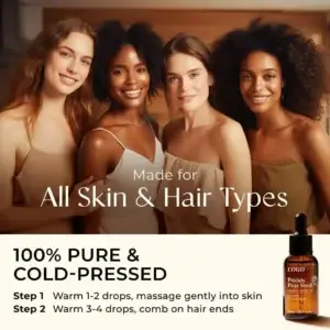 Four multi-racial women prickly pear seed oil all skin hair types diversity natural beauty benefits all skin tones celebrating diversity