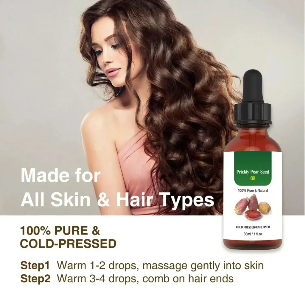 Sigma Essentials 100% Pure Cold-Pressed Prickly Pear Seed Oil - All Skin & Hair Types | Premium Quality Facial & Hair Oil | Professional-Grade Natural Anti-Aging Treatment