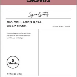 Best bio collagen face mask Sigma Essentials product box professional anti-aging skincare wrinkle reduction skin firming hydrating face mask