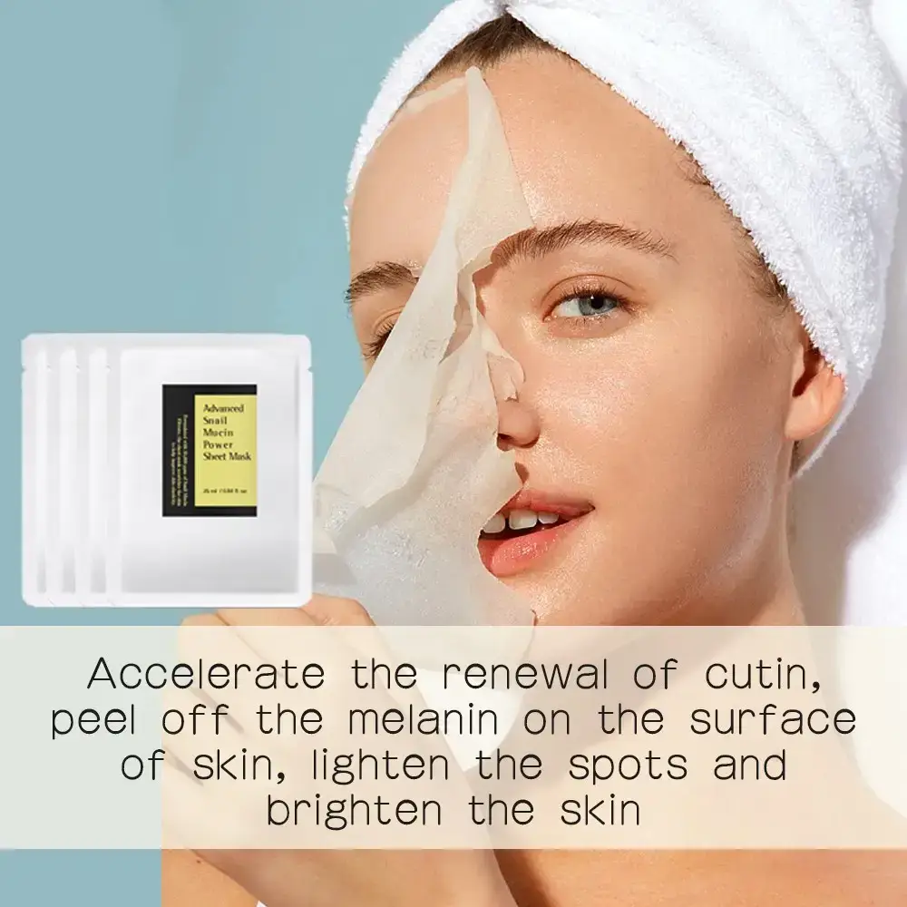 Best 96% snail mucin peel-off mask skin brightening spot reduction melanin removal cutin renewal professional skincare treatment anti-aging mask